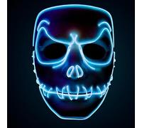 Original Cup | Máscara de Luces LED | Jack Plástico rígido | 3 Modos | Máscara de neón | Víspera de Todos los Santos