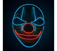 Original Cup | Máscara de Luces LED | Payaso Plástico rígido | 3 Modos | Máscara de neón | Víspera de Todos los Santos