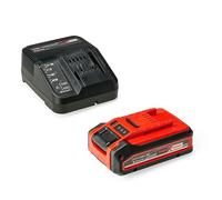 Original Einhell 4 Ah PLUS Power X-Change kit de principiantes (1 batería de 18 V 4 Ah PLUS, 1 cargador de 3 A, 75 min de tiempo de carga, apto para todos los equipos Power X-Change)