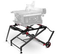 Original Einhell Bastidor inferior de sierra E-Stand TSS (bastidor inferior para sierras circulares de mesa, plegable, asa de transporte, ruedas, construcción de acero robusta, colocación estable)