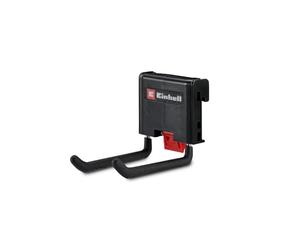 Original Einhell gancho doble E-Case (soporte para herramientas y equipos, adecuado para SEALED E-Cases con carril lateral, puede soportar hasta 5 kg, montaje mediante un cierre a presión)