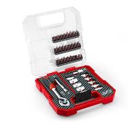 Original Einhell L-CASE 37 piezas. Juego de puntas y trinquetes (puntas de 25 mm, trinquete, portapuntas de cambio rápido, llave de enchufe, adaptador, extensión de enchufe, caja de almacenamiento