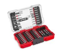Einhell Juego de 42 puntas M-CASE 42 – brocas 25/50 mm, portabrocas rápido, llave de vaso y caja