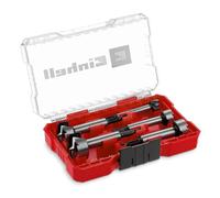 Original Einhell M-CASE 5-Juego de Brocas Forstner (Hechas de Acero C65, Vástago E 6.3, Borde de Corte Cruzado, Punta de Centración, Forma de Cabeza Cónica, Borde de Corte Cerrado en 4 Lados Incl.