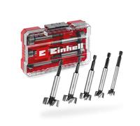 Einhell Juego de Brocas Forstner M-CASE 5 – Acero C65, Vástago E 6,3 mm, Borde de corte cruzado