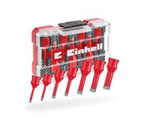 Original Einhell M-CASE - Juego de 7 brocas para azulejos (corte en seco, relleno de diamante de 7 mm, larga vida útil, refrigerante para diámetros pequeños, caja de almacenamiento incluida)