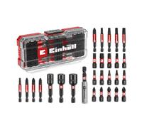 Einhell Juego de puntas S-CASE 28 piezas para impacto – 25/50 mm, portapuntas 60 mm, vasos, caja