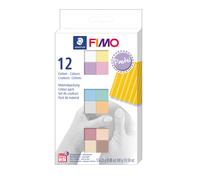 STAEDTLER-8023 C12-3ST Pasta de modelar de endurecimiento al horno, Color pastell-farben, 12 Halbblöcke (8023 C12-3) , color/modelo surtido