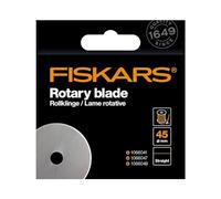 Original Fiskars Cuchilla de recambio, Cuchilla de cúter para cortes rectos, Incl. sujeción de cuchilla, Ø 45 mm, Acero, 1066042