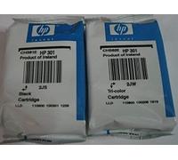 Original Generation v1 HP 301 Cartucho de tinta negro y tricolor - en papel de aluminio - Esta generación no es para Deskjet 1000/10/50/50A, 1510/12/14, 1512/14,2050, 2510/40/42, 3000/50A/55A, 4500/0