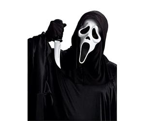 Original Ghost Face Scream Slayer Kit Máscara con Capucha Guantes Cuchillo Halloween Horror Fantasma Película