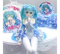 Original Hatsune Miku Hada flor espíritu figura Anime Kawaii chica tapón de fideos figuras de acción PVC modelo muñecas juguetes en Stock 15cm miku