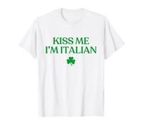 Original Kiss Me Im Italian Shirt Funny St Patricks Day Camiseta