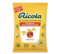 Original Kräuterzucker - Bonbons suisses aux herbes originales, confiserie traditionnelle au goût frais et agréable, recette originale suisse, paquet familial - Compatible avec Ricola - 75g
