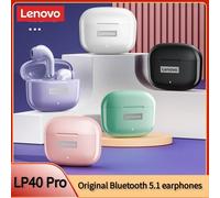 Original Lenovo LP40 Pro TWS auriculares inalámbricos Bluetooth 5,1 deporte reducción de ruido auriculares Control táctil 250mAH auriculares LP40PRO Purple
