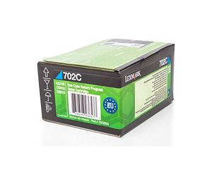 Original Lexmark 70C20C0 / 702C tóner (cian, aprox. 1.000 Páginas) para CS 310, 410, 510