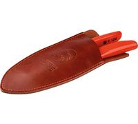 Original LÖWE Protector de hoja y funda - 9808 | Protege contra lesiones cuando se usa en el cuerpo | Cuero fabricado en Alemania, marrón, piel auténtica natural