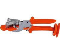 Original LÖWE Tijeras para juntas 4.104/VR con dos ángulos de tope para el uso profesional en la construcción de ventanas - Tijeras de perfil con corte en V para eliminar perfiles de sellado en esquinas exteriores