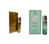 Original & Lovely Concentrated Perfume Oil Pack of 2 | Long-Lasting Alcohol-Free Attar for Men & Women | 6ml Each Roll-On