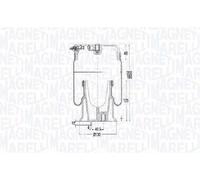 Original MAGNETI MARELLI Fuelle Suspensión Neumática 030607020185 para Iveco