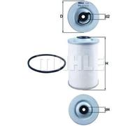 Original Mahle Filtro de Combustible KX 44d Fuel Filtro