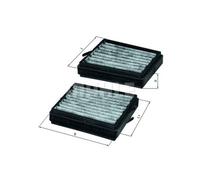 Original MAHLE / KNECHT Filtro Habitáculo Aire de Polen Lkk 116/S