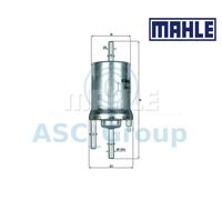 Original MAHLE Motor de Repuesto en Línea Filtro Combustible Kl 156/1