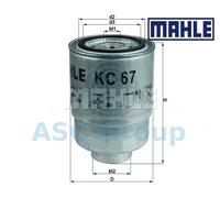 Original MAHLE Motor de Repuesto Tornillos Filtro Combustible KC 67
