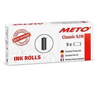 Original Meto Rodillos de tinta de para las etiquetadoras manuales ProLine S y M 9506060 (para etiquetas de 26 x 12 mm y 26 x 16 mm) 5 unidades, negro