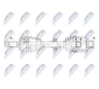 Semieje Eje delantero, derecha NPW-HD-106 NTY para HONDA CIVIC IX