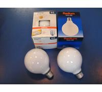 Original Osram / Radium Bombilla E27 40W G95 Opal Blanca Ø 95Mm Regulable
