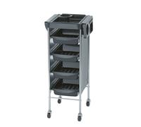 Original Passy Servicio Salón Barbero Carrito Negro Peluquería Almacenaje