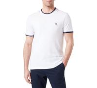 ORIGINAL PENGUIN Camiseta SS Sticker Pete Ringer, Blanco Brillante, S para Hombre