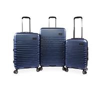Original Penguin Juego de 3 Maletas expandibles con Ruedas giratorias, Azul Metalizado, 3pc Set, Juego de 3 Maletas expandibles con Ruedas giratorias
