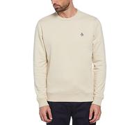 Original Penguin L/S Sticker Pete Fleece Crew Sudadera, marrón Claro, M para Hombre