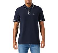 Original Penguin Polo Org The Earl Camisa, Zafiro Oscuro, Blanco Brillante, L para Hombre