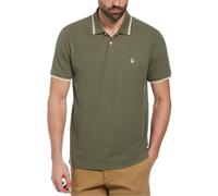 Original Penguin Polo para hombre con adhesivo Pete, verde oliva, XL