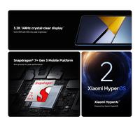 Original Poco Pad X1 Tablet Pc 11.2'' 3.2K 144Hz crystal-clear display Snapdragon 7+ Gen 3 Processor 8850mAh Battery 13MP Camera Gray