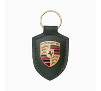 Original Porsche Crest Llavero de Cuero, Negro, WAP0500900E
