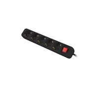 Lanberg Regleta 5 Tomas Schuko con Protección 1.5m Negra