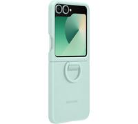 Original Samsung Galaxy Z Flip6 y Flip7 FE Funda Silicona Trasera Anillo Menta
