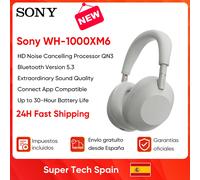 Original Sony WH-1000XM6 Auriculares inalámbricos con cancelación de ruido Diadema ultra insignia de doble núcleo Negro 30 horas de batería Negro Black