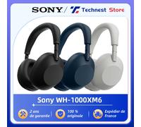Original Sony WH-1000XM6 Auriculares inalámbricos con cancelación de ruido HD Procesador de cancelación de ruido QN3 12 micrófonos 30 horas de duración de la batería Black