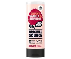 Original Source - Gel de ducha cremoso de vainilla y frambuesa, 250 ml