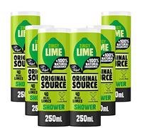 Original Source Gel de ducha de cal con fragancia 100% natural, gel de ducha vegano, sin parabenos, multipack de 6 x 250 ml