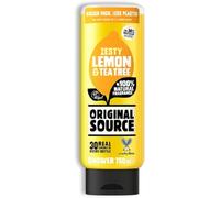 Original Source Gel de ducha de limón y árbol de té, fragancia 100% natural, vegano, libre de crueldad, sin parabenos, botella grande, 750ml