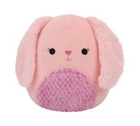 Original Squishmallows 19cm Bop the Pink Bunny with Fuzzy Ears | Official Jazwares plush, super-soft cuddly toy