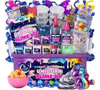 Original Stationery Kit de Slime Unicornio Cósmico, Brilla en la Oscuridad, Regalo para Niños
