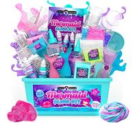 Original Stationery Kit Slime Fosforescente de Sirena de 35 Piezas con Glow in The Dark DIY Accesorios y Purpurina - Gran Regalo para Niños 9-12 Años