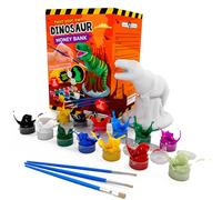 Original Stationery Pinta tu Propia Hucha Dinosaurio de Cerámica DIY - Manualidades de Dinosaurios para Pintar Kit de T-Rex Que Brilla en la Oscuridad! Regalos Niños